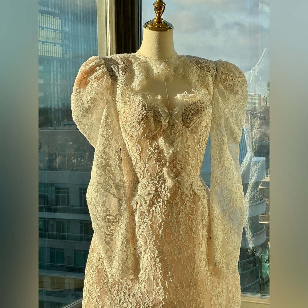 BRONX & BANCO Colette Blanc Lace Bolero, White, Sz L / US 8 - Picture 15 of 15